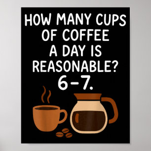 Funny 67 Six Seven Meme Coffee Lover Teacher  Poster