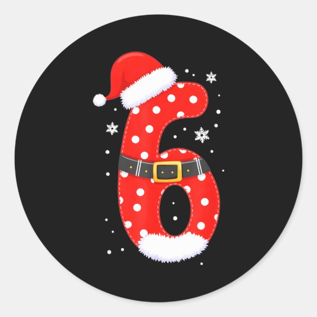 Funny 67 Six Seven Meme Couple Matching Christmas  Classic Round Sticker (Front)