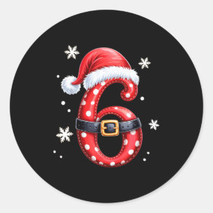 Funny 67 Six Seven Meme Couple Matching Christmas  Classic Round Sticker