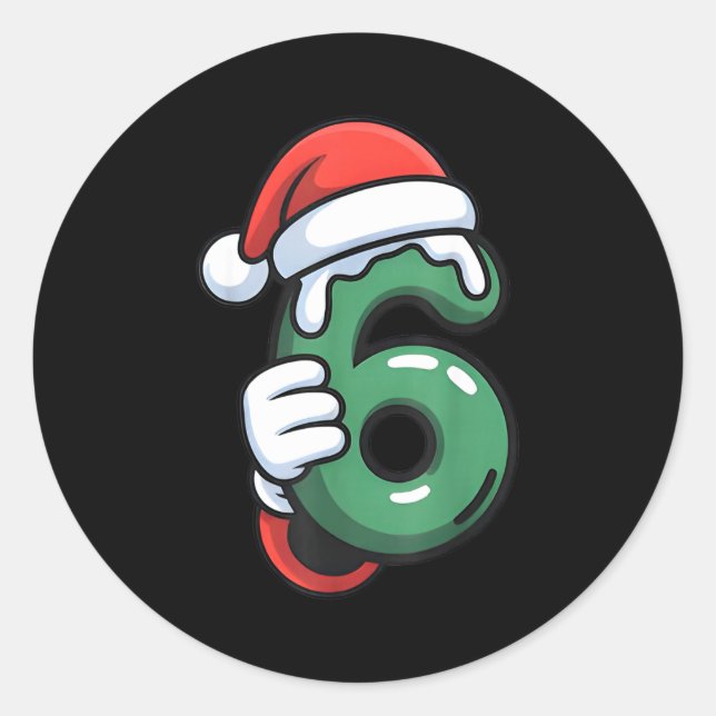 Funny 67 Six Seven Meme Couple Matching Christmas  Classic Round Sticker (Front)