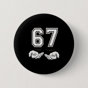 Funny 67 Six Seven Meme Couple Matching Costume  6 Cm Round Badge
