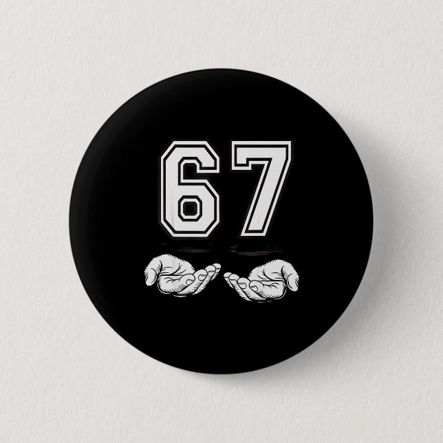 Funny 67 Six Seven Meme Couple Matching Costume  6 Cm Round Badge (Front)