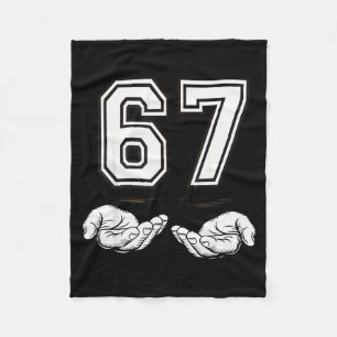 Funny 67 Six Seven Meme Couple Matching Costume  Fleece Blanket