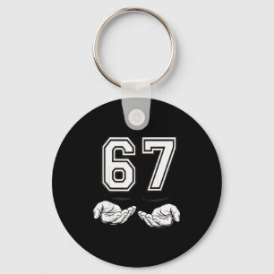 Funny 67 Six Seven Meme Couple Matching Costume Key Ring