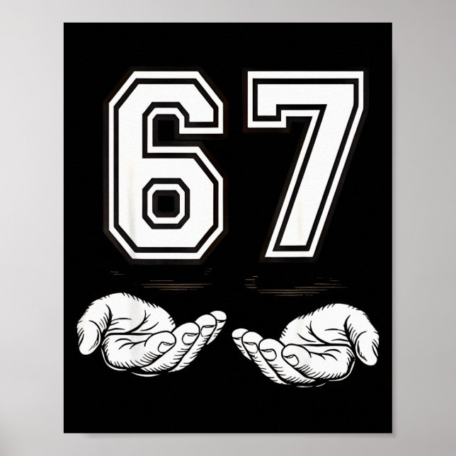 Funny 67 Six Seven Meme Couple Matching Costume  Poster (Front)