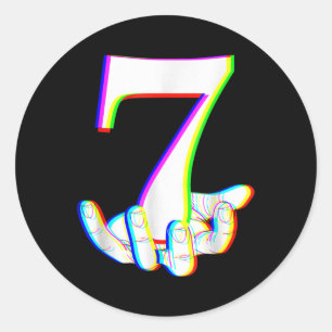 Funny 67 Six Seven Meme Couple Matching Halloween Classic Round Sticker