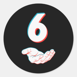 Funny 67 Six Seven Meme Couple Matching Halloween  Classic Round Sticker