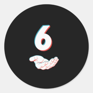 Funny 67 Six Seven Meme Couple Matching Halloween  Classic Round Sticker