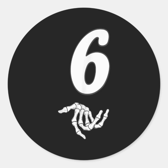 Funny 67 Six Seven Meme Couple Matching Halloween  Classic Round Sticker (Front)