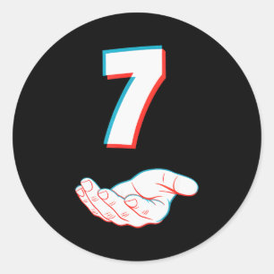 Funny 67 Six Seven Meme Couple Matching Halloween  Classic Round Sticker