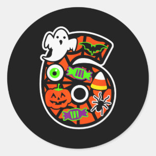 Funny 67 Six Seven Meme Couple Matching Halloween  Classic Round Sticker