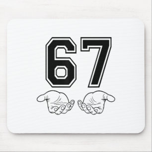 Funny 67 Six Seven Meme Couple Matching Halloween Mouse Mat