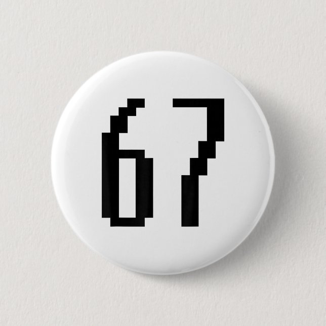 Funny 67 Six Seven Meme Couple Matching Retro Arca 6 Cm Round Badge (Front)