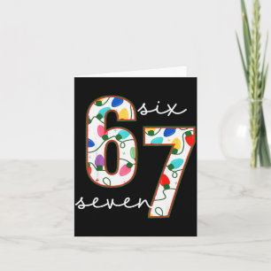 Funny 67 Six Seven Meme Cringe Christmas  Card