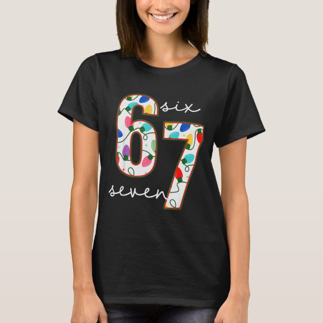 Funny 67 Six Seven Meme Cringe Christmas  T-Shirt (Front)