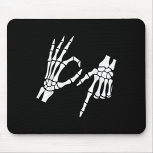 Funny 67 Six Seven Meme Halloween Skeleton Hands  Mouse Mat