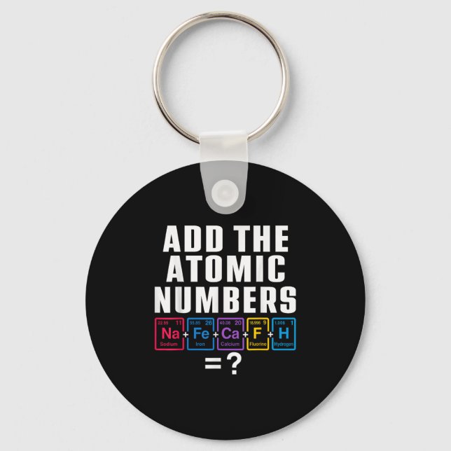 Funny 67 Six Seven Meme Matching Elements Periodic Key Ring (Front)