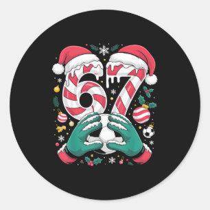 Funny 67 Six Seven Soccer Goalkeeper Funny Meme Ch Classic Round Sticker