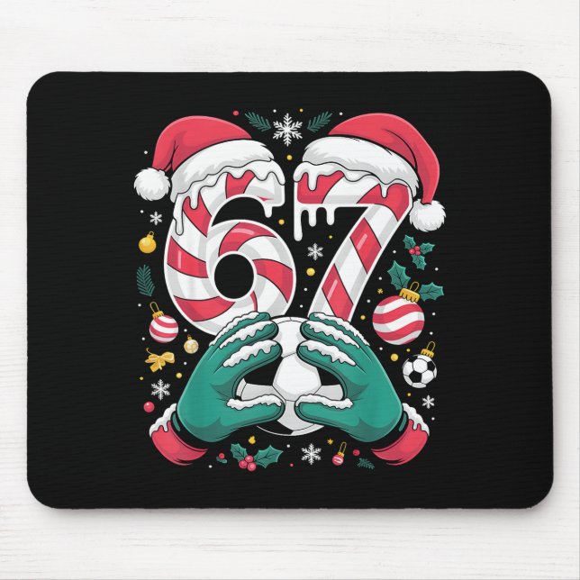 Funny 67 Six Seven Soccer Goalkeeper Funny Meme Ch Mouse Mat (Front)