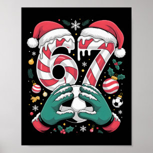 Funny 67 Six Seven Soccer Goalkeeper Funny Meme Ch Poster