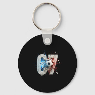 Funny 67 Soccer Drip Six Seven Meme 6 7 Boys Teens Key Ring