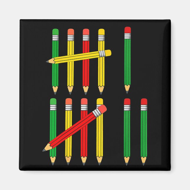 Funny 67 Tally Marks Math For Teachers Students Si Magnet (Front)