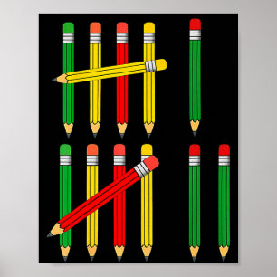 Funny 67 Tally Marks Math For Teachers Students Si Poster