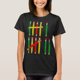 Funny 67 Tally Marks Math For Teachers Students Si T-Shirt