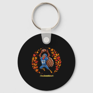 Funny 67 Thanksgiving Football Turkey Fall Srts Ga Key Ring