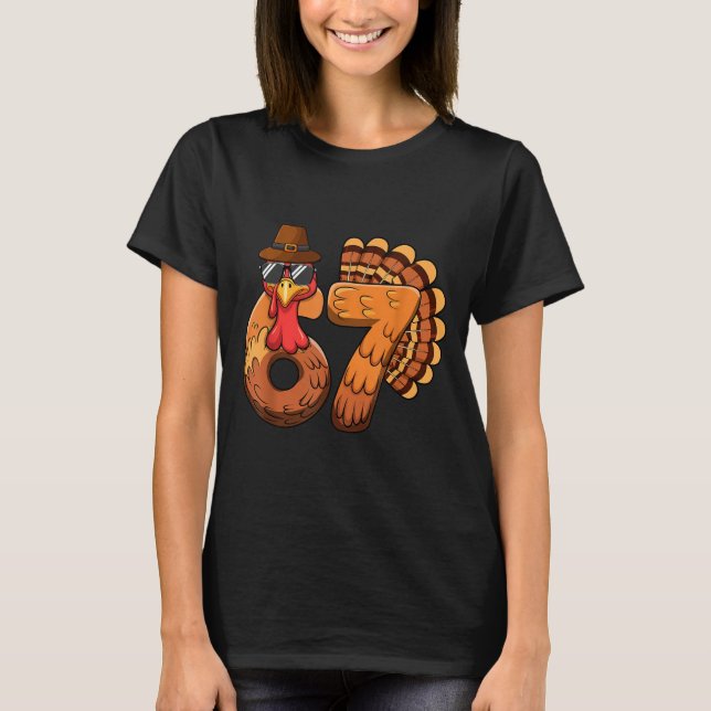 Funny 67 Turkey Thanksgiving Six Seven Shirts Boys (Front)