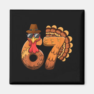 Funny 67 Turkey Thanksgiving Six Seven Shirts Boys Magnet