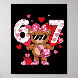 Funny 67 Valentine 6 7 Six Seven Meme Kids Women M Poster