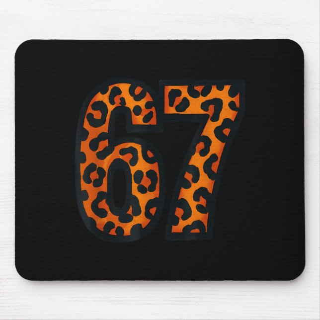 Funny 67 Wild Safari Pattern Leopard Mouse Mat (Front)
