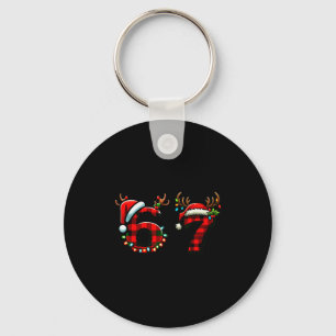 Funny 67 Xmas Six Seven Meme Brainrot Christmas Pa Key Ring