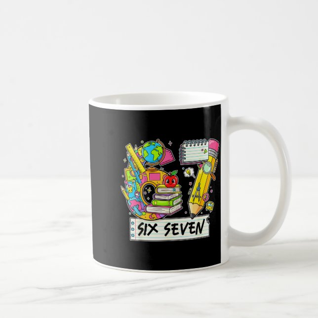 Funny 67th Day Of School, Vibes Funny Six Seven 67 Coffee Mug (Right)