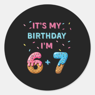 Funny 6 7 13th Birthday - 13th Birthday Six Seven  Classic Round Sticker