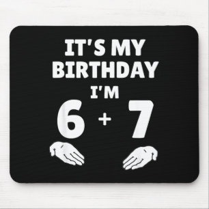 Funny 6 7 13th Birthday - 13th Birthday Six Seven Mouse Mat