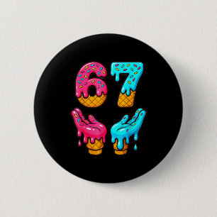Funny 6 7 67 Six Seven Meme Cm Round Badge