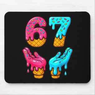 Funny 6 7 67 Six Seven Meme Mouse Mat