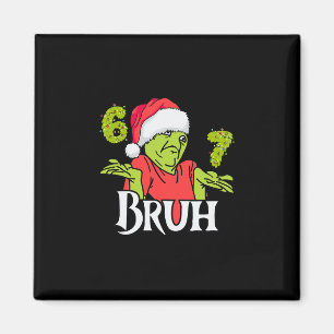 Funny 6 7 Bruh Merry Christmas Santa 67 Meme Men W Magnet