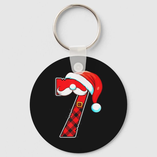 Funny 6 7 Couples Christmas Costume Matching Outfi Key Ring (Front)