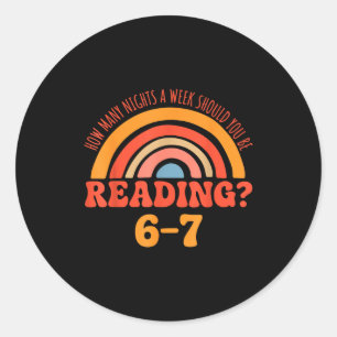 Funny 6-7 Englieacher 67 Meme Reading  Classic Round Sticker