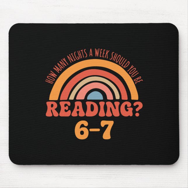 Funny 6-7 English Teacher 67 Meme Reading  Mouse Mat (Front)