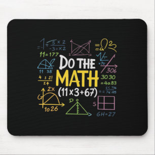 Funny 6.7 Math Teacher 100 Days Of School Equation Mouse Mat