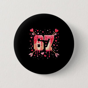 Funny 6 7 Melting Number Arrow Baseball Drip Valen Cm Round Badge