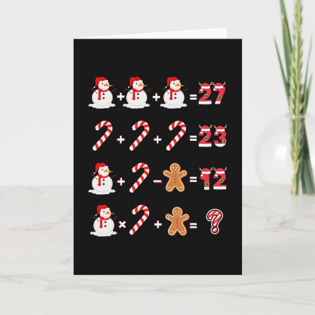 Funny 6 7 Meme 67 Christmas Order Of Operations Ma Card (Front)