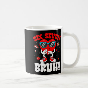 Funny 6 7 Meme 67 Six Seven Bruh Valentine Heart M Coffee Mug
