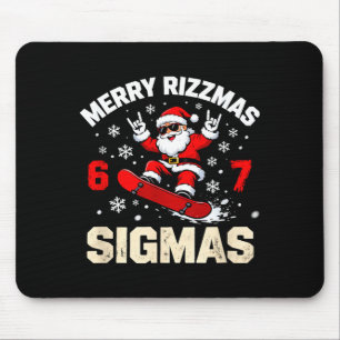 Funny 6-7 Meme Christmas Nice Naughty 67 Slang Tre Mouse Mat