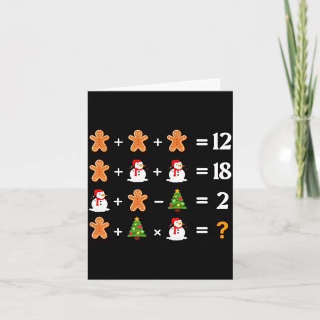 Funny 6 7 Meme Christmas Order Of Operations Math  Card (Front)