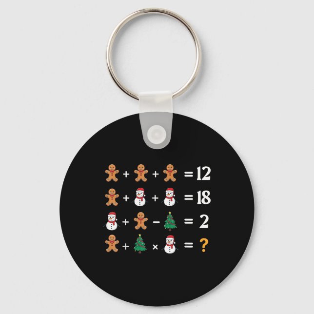 Funny 6 7 Meme Christmas Order Of Operations Math  Key Ring (Front)